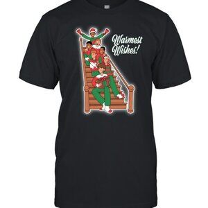 Warmest Wishes Holiday Tee Shirt Christmas Season Winter Matching Family 92